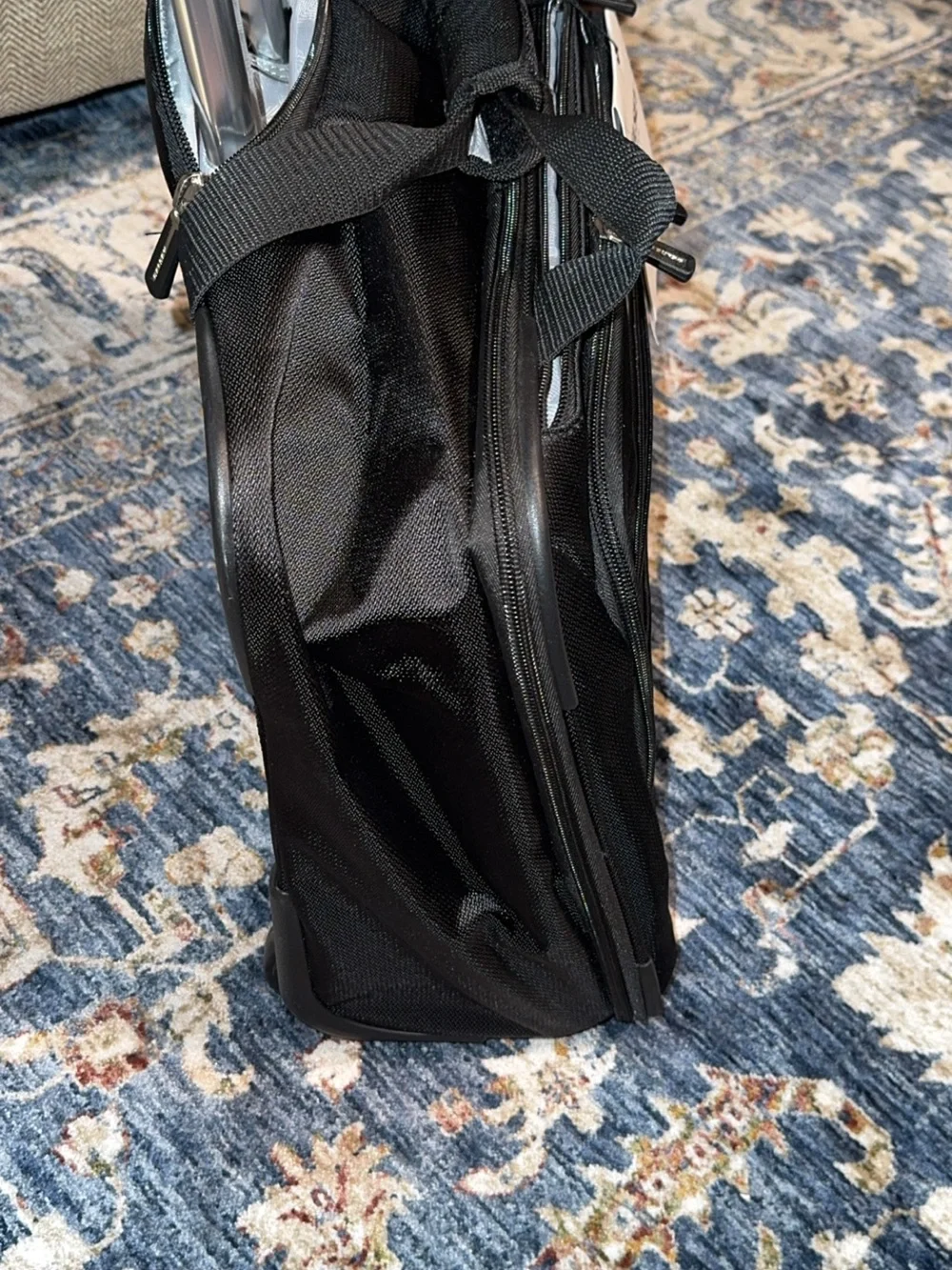 NWT DELSEY PARIS HELIUM FUSION BLACK TROLLEY TOTE LUGGAGE TRAVEL BAG